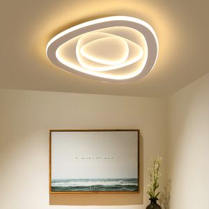 Modern LED taklampor kreativ vit ram taklampa för vardagsrumsljus sovrum LED takljus Hem Lampara Techo