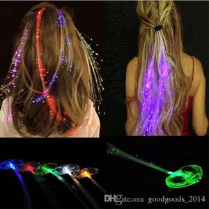 Akcesoria do włosów LED LED Girl Włosy Żarówka światłowodowe Światło Włosów Barrette Braid Zestawy biżuterii z opakowaniem detalicznym A816