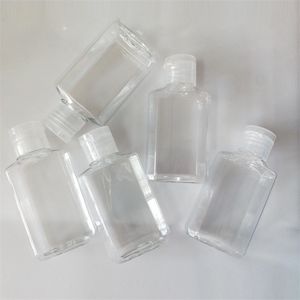 Viagem de plástico de tamanho FILP garrafas transparentes Eco-friendly Esvaziar Hand Sanitizer embalagem garrafas de armazenamento Cosmetic Jars 60ml 0 59yj E19