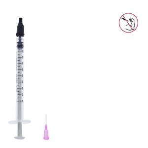 1ML / 1CC الحقنة إبرة + 30G 0.5 بوصة الاستغناء عن الإبر ختم كاب