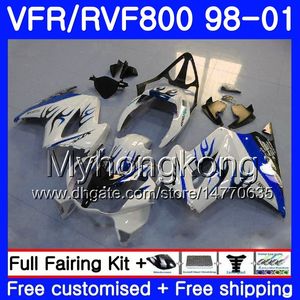 Корпус для Honda Interceptor VFR800R VFR800 1998 1999 2000 2001 259HM.38 VFR 800RR VFR 800 RR Vfr800rrr синий огонь 98 99 00 01 обтекатель комплект
