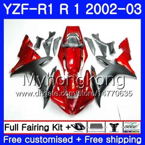 Bodys For YAMAHA YZF R 1 YZF 1000 YZF-1000 YZFR1 02 03 Orange red stock Bodywork 237HM.7 YZF R1 02 YZF1000 YZF-R1 2002 2003 Fairing Frame