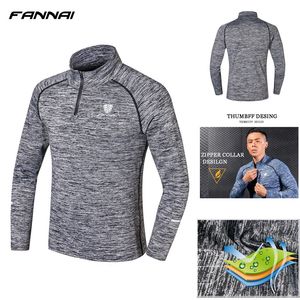 Men's Running Jacket Hoodie Zipper Solid Color Hoodies Men Tracksuit Male Sweatshirt Rashguard T-shirts Gym Clothing Sportswear