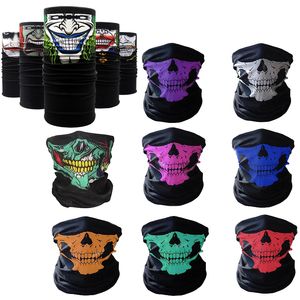 Wholesale skull face mask scarf for sale - Group buy Universal Magic Face Scarf Skull Ghost Design Outdoor Sports Riding Headband Bike Cycling Neck Bandana Face Mask for Men Women