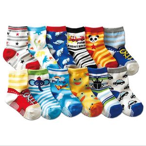 Ins Kids Skarpety Cartoon Baby Boy Sock Bawełniane Skarpety Noworodka Dziewczynka Stopa Car Panda Printed DHW1951