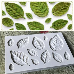 Sugarcraft Leaves Silicone Mould Candy Polymer Clay Fondant Mold Cake Decorationg Tool Flower Making GumPaste Rose Leaf