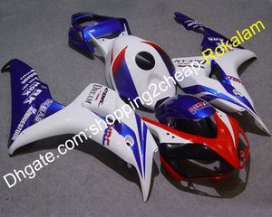 Honda에 대 한 오토바이 차체 부품 06 07 2006 2007 CBR1000rr CBR 1000 1000RR RR 블루 화이트 레드 페어링 (사출 성형)