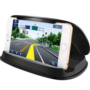 Nero cruscotto del rilievo appiccicoso Mat Anti Non Slip gadget del telefono mobile supporto di GPS per Samsung / iPhone e altri 3-6,8 pollici