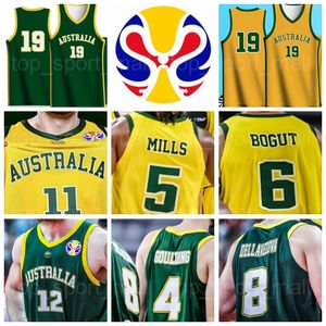 2019 World Cup Team Basketball Jerseys 34 Jock Landale 4 Chris Goulding 55 Mitch Creek 2 Nathan Sobey Patty Mills Aron Baynes A-D-L-Y