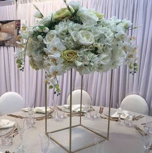 Kundenspezifische Größe, zusammenklappbarer Metallrahmen, Blumenständer, Hochzeitstischdekoration senyu0289
