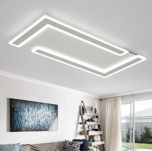 Wooights Modern LED Plafoniere Soggiorno Camera da letto Abajur Luminarias lustre de plafond 110V 220V Lampada da soffitto rettangolare MYY