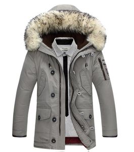 Giacche di abbigliamento di marca di moda spesse tenere al caldo gli uomini sono piumini di alta qualità collo di pelliccia con cappuccio piumino invernale cappotto maschile