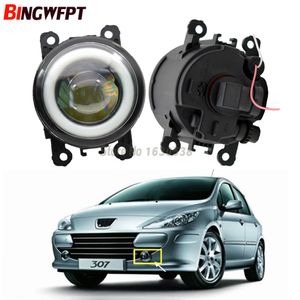 2pcs/pair (Left+Right) Angel Eye car-styling Fog Lamps LED For Peugeot 307 2002 20023 2004 2005 2006 2007 2008