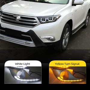 DRL For  Highlander 2012 2013 2014 Daytime Running Lights fog lamp cover headlight 12V Daylight car-styling