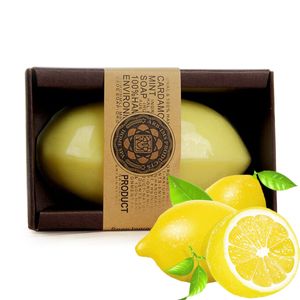 100% handgjorda naturliga eteriska olja Lemon Handgjorda tvål Face Care whitening oljekontroll Ansiktrengöring tvålar hudvård Ny