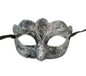 Halloween Horror Ball Party Mask Retro Jazz Flat Head Mask Antique Half Face Mask WL733