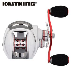 Kastking Whitemax Compact 8KG / 17.6LB Baitcasting Pesca Reel Perfeito Baixa Velocidade 5.3: 1 Relação de Engrenagem Bait Bar Barraco De Água Profunda