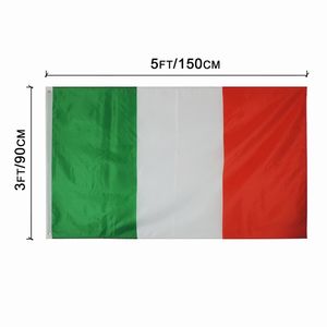 Bandeira Itália 3x5FT 150x90cm poliéster impressão interior Hanging Outdoor Hot bandeira nacional de venda com latão Grommets gratuito Shipping