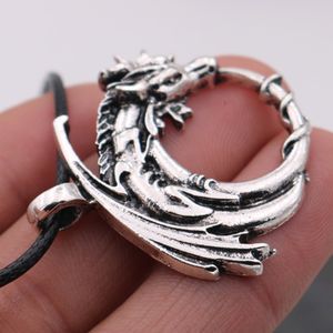 Wholesale winged dragons for sale - Group buy Dragon Necklace Winged Dragon on Moon Pendant Goth Medieval Symbolic Necklace Dragon Jewelry Charm