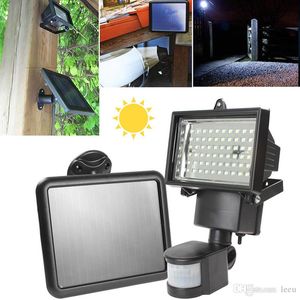 Pannello di energia solare 60 LED Flood Light Sensore di movimento PIR Outdoor Garden Yard Paesaggio LED Proiettore Lampada da parete di emergenza di sicurezza