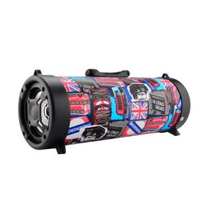 Alto-falante portátil BT de alta fidelidade M17 Rádio FM Mover KTV Barra de som 3D Subwoofer Coluna Alto-falante baixo Alto-falante para caminhadas Suporte Microfone com fio