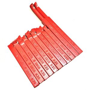 Freeshipping 11 Pz 10x10 mm Punta in carburo Punta con punta Set Utensili per fresa brasata per tornio in metallo Tornio per saldatura Portautensili per tornitura