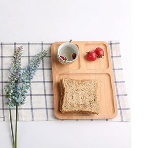 Food Plate Natural Wood Retro Multi Size Rectangle Pizza Cookies Trays Fruit Tea Coffee Plates Breakfast Bread Milk Trays VF1602