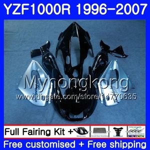 Yamaha Verkleidungssatz Silber großhandel-Körper für YAMAHA Thunderace YZF1000R HM YZF R YZF R Verkleidungen Silber schwarzer Satz