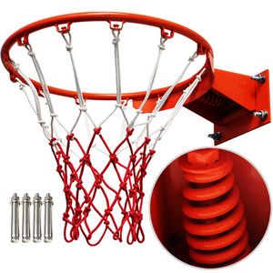45cm/35cm Athlete Basketball Match Game Ball Ring Hoop Rim Stand Backboard Basket for Adults Kids Full Solid Metal Spring GYM