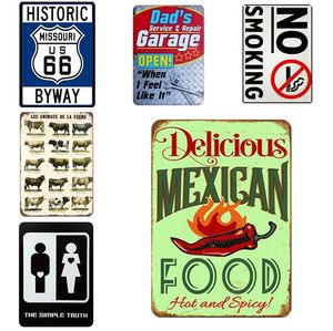 Vintage Metal Sign Oil Painting 30*20cm Retro Tin Signs for Home Pub Living Room Wall Decor Beer Garage Metal Poster Plaque