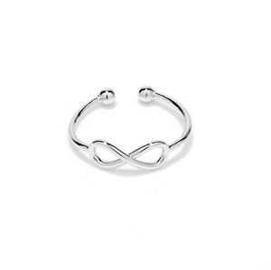 Mode Infinity Open Ring Für Frauen Mädchen Trendy Engagement Stilvolle Schmuck Silber Gold Farbe Elegant Damen Ringe AR 6