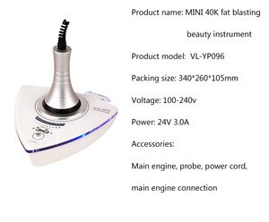 ミニポータブル超音波装置40Kキャビテーション超音波ボディ彫刻ボディ形状脂肪燃焼デバイスCE