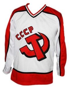Personalizzato Uomo Gioventù donna Vintage #24 Nome personalizzato # Russia CCCP Retro New White Makarov Hockey Jersey Taglia S-5XL o personalizzato qualsiasi nome o numero