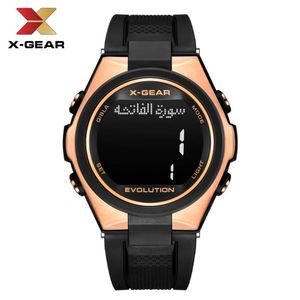 Muslim Watch For Prayer med Azan Time X-GEAR 3880 Qibla Compass och Hijri Alfajr Armbandsur för islamisk Ramadan-gåva