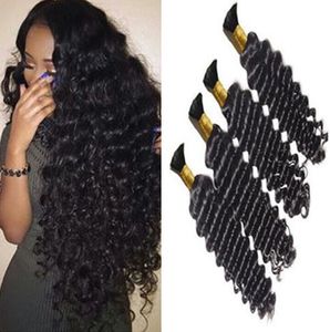 Peruvian Hair Bulk 100g Human Hair Braids Deep Wave No Weft Curly Micro mini Braiding