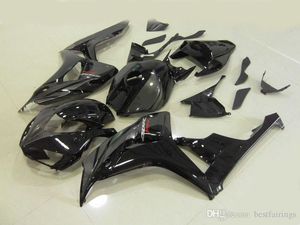 Gratis Cuetom Fairings för Honda CBR1000RR 2006 2007 Svart formsprutning Fairing Kit CBR 1000 RR 06 07 FS22