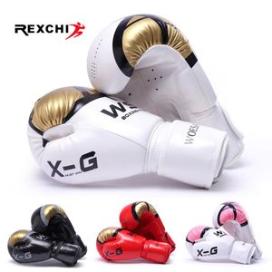 REXCHI Kick Boxing Gloves for Men Women PU Karate Muay Thai Guantes De Boxeo Free Fight MMA Sanda Training Adults Kids Equipment T191226