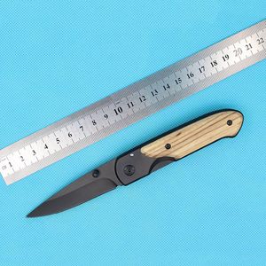 Top quality Butterfly DA44 survival Pocket folding knife Wood handle Black finish Blade EDC tactical knives