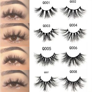 3D Mink Lashes 22-25mm cílios 100% livre de crueldade Lashes Natural Dramatic Falso reutilizável Falso maquiagem pestana Popular ferramentas de beleza de Extensão