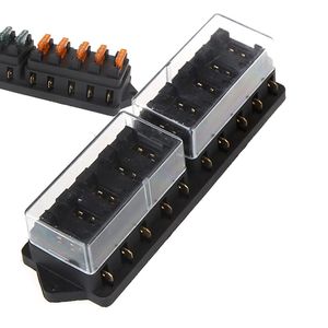 Freeshipping Universal Car Truck Vehicle 10 Way Circuit Automotive Middle Size Blade Fuse Box Block Holder