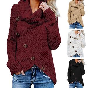 Maglioni dolcevita autunno inverno da donna Maglioni invernali spessi e caldi in maglieria Pullover maglione lavorato a maglia femminile Top femminili