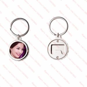 new arrival sublimation metal beer cover keychains bottle opener key ring heat transfer printing jewelry consumables materials