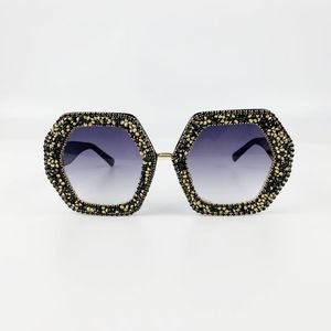 NEUE desgin Luxus Sonnenbrille frauen Marke Designer Damen Übergroße strass Sonnenbrille kristall Rahmen mode gläser Für Weibliche