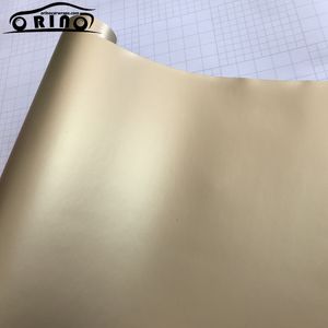 Champagne Gold Matte Metallic Vinyl Sticker Car Wrap Film med Air Release Vehicle Car Wapping Foil Storlek 1 52x18m 5x59ft234s