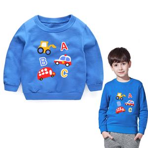 Pojke Sweatshirts Baby Boys Hoodies Sommar Höst Vår Vinterbilar Tröja Långärmad T-shirts Barnkläder Spädbarn Blus