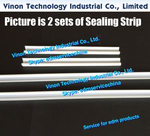 (2pcs / set) Reparationsförseglingsdelar 3032739 Tätningsplatta A + 3031174 Plåt-B för X-axel på SODIC A500W, A325, A350, A320, AQ325 Wire Cut-maskin