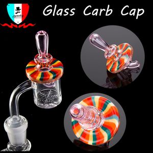 Glas-Vergaserkappe, farbige Kappen, Raucherzubehör mit Loch auf der Oberseite, Durchmesser 32 mm, für Banger Nail Dab Rigs