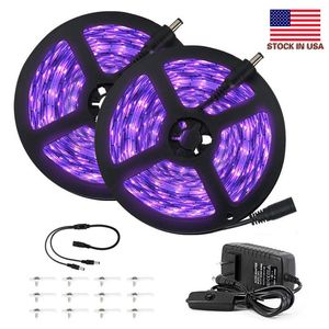 33ft UV Black Light Strip 12 V Elastyczne Blaclight z 600 Jednostki UV Lampy Koraliki 10 M LED Czarne Light Wstążki Światło Ślubne