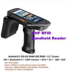 Lettore UHF a lunga distanza Android 8.1 con scanner di codici a barre 2D e fotocamera GPS GSM / 4G LTE bluetooth wifi Per il controllo degli accessi al sistema di parcheggio