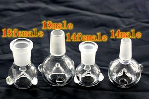 14mm 18mm bitki slayt dab parçaları bong nargile için cam kaseler kuru bitki tütün kasesi kül yakalayıcı su boruları